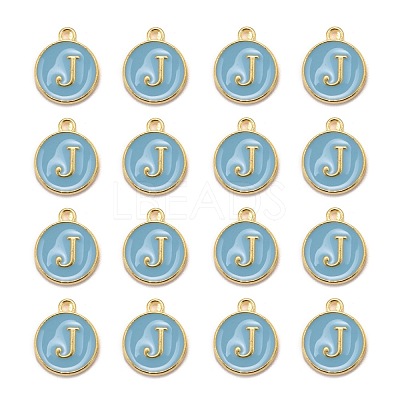 Golden Plated Alloy Enamel Charms X-ENAM-S118-04J-1