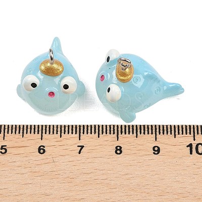 Marine Series Transparent Resin Pendants RESI-XCP0002-42A-1