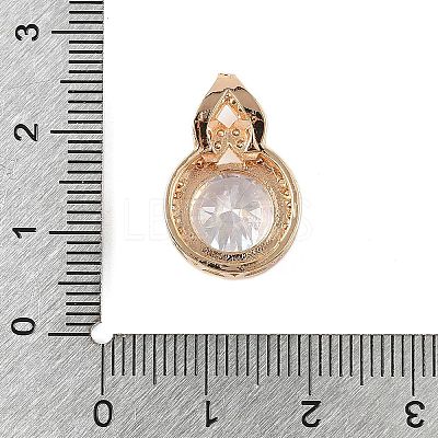 Brass Micro Pave Cubic Zirconia Pendants KK-E795-08KCG-1