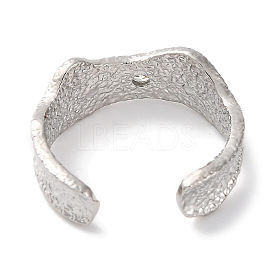 Rack Plating Brass Cubic Zirconia Open Cuff Rings for Women RJEW-S242-12P-1