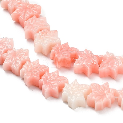 Synthetic Coral Dyed Carved Beads BSHE-H114-02D-1