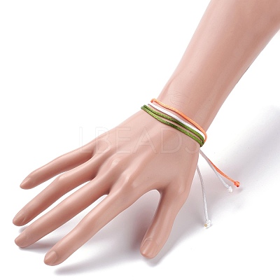 Simple Nylon Cord Bracelets Set BJEW-JB07376-03-1