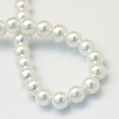 Baking Paint Glass Pearl Bead Strands X-HY-Q003-3mm-01-1