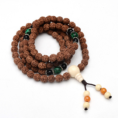 5-Loop Wrap Style Buddhist Jewelry BJEW-S125-15-1