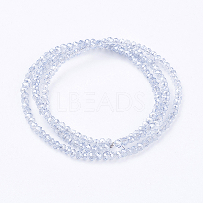 Electroplate Glass Beads Strands EGLA-J025-F19-1