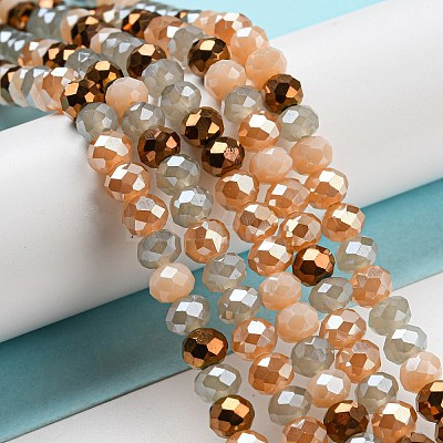 Glass Beads Strands EGLA-A034-M6mm-34-1