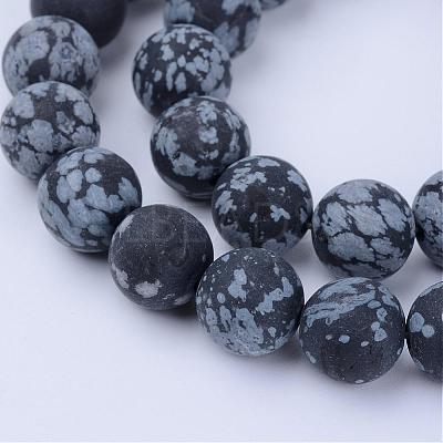 Natural Snowflake Obsidian Beads Strands G-Q462-10mm-10-1