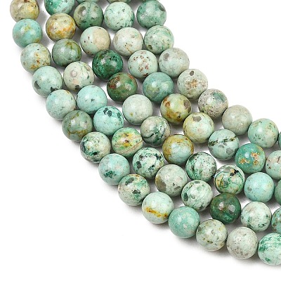 Natural Peruvian Turquoise(Jasper) Beads Strands G-F836-A02-6mm-1