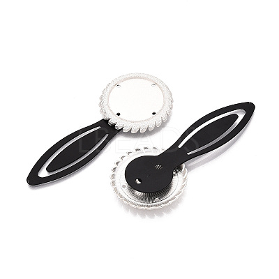 Alloy & Iron Bookmark Cabochon Settings PALLOY-N184-09S-1