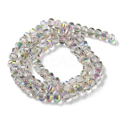 Transparent Electroplate Glass Beads Strands GLAA-Q099-C01-06-1