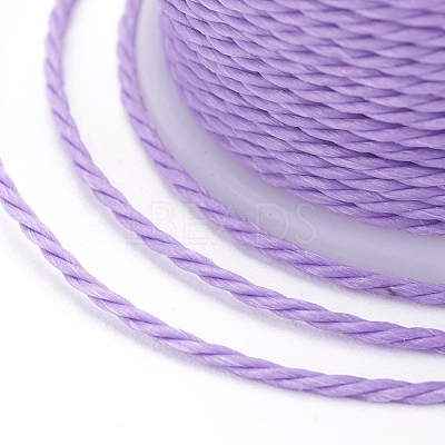 Round Waxed Polyester Cord YC-G006-01-1.0mm-11-1