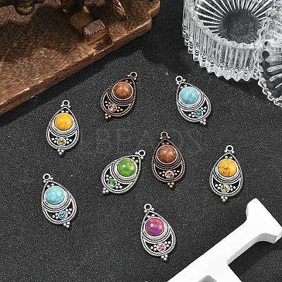 Bohemian Dyed Synthetic Turquoise Pendants LS-FIND-YWC0003-02AB-01-1