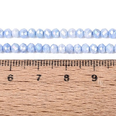 Anti-Tarnish Electroplate Rondelle Glass Beads Strands LS-EGLA-T021-3mm-17-04-1