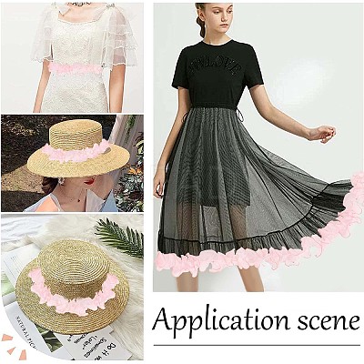 5 Yards Pleated Organza Ribbon OCOR-GF0002-33A-1