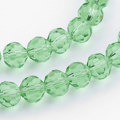 Transparent Glass Bead Strands GLAA-G013-8mm-55-1