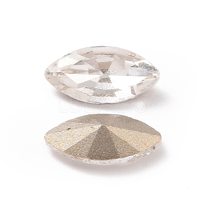 Glass Rhinestone Cabochons GGLA-P002-03C-09-1
