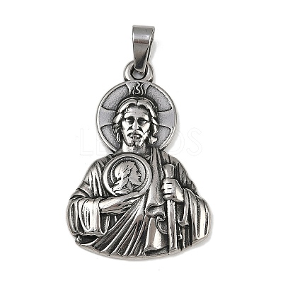 304 Stainless Steel Pendants STAS-C131-02C-AS-1