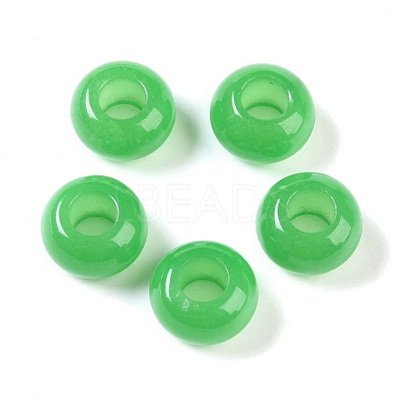 Natural White Jade European Beads G-G740-14x8mm-35-1