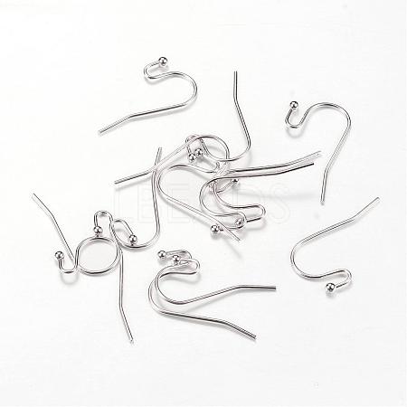 Brass Earring Hooks KK-R037-13P-1