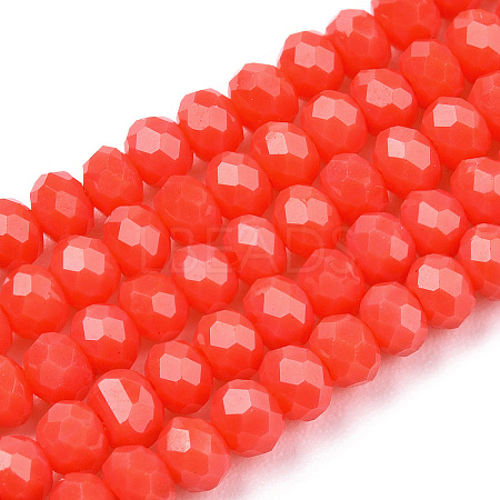 Opaque Solid Color Imitation Jade Glass Beads Strands EGLA-A044-P4mm-D03-1