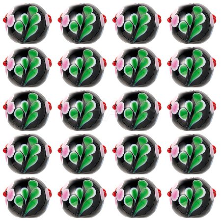 20Pcs Handmade Lampwork Bumpy Beads LAMP-SZ0001-52C-1