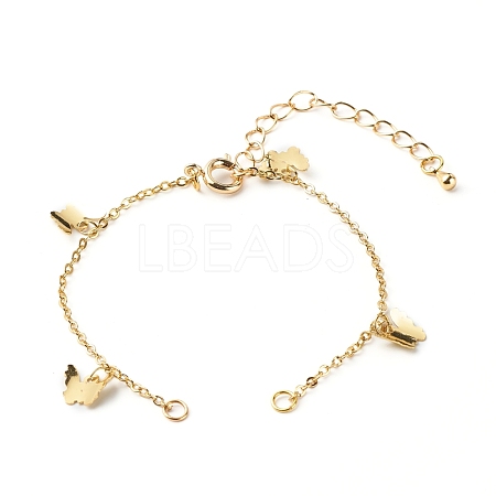 Brass Curb Chains Bracelet Making AJEW-JB01074-1