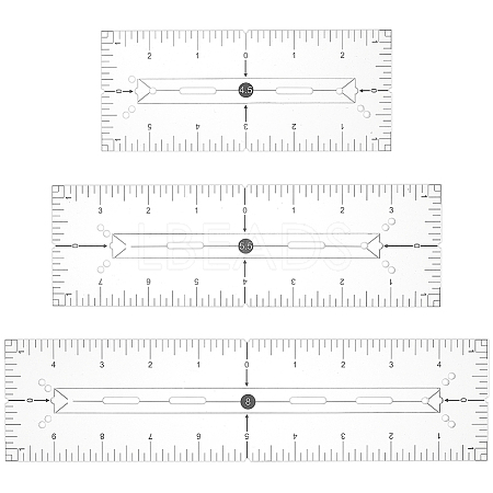 3Pcs 3 Style Acrylic Quilting Template DIY-WH0568-39-1