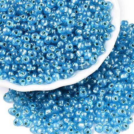 6/0 Baking Paint Transparent Fringe Glass Seed Beads X1-SEED-N006-06L-1