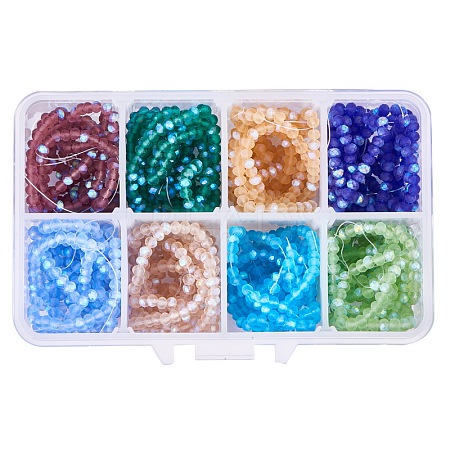   AB Color Plated Glass Beads EGLA-PH0003-10-1