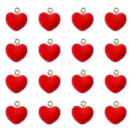 50Pcs Flocky Acrylic Pendants FIND-YW0007-11-1