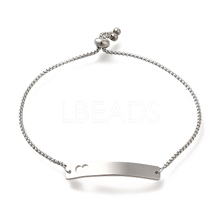 Non-Tarnish 304 Stainless Steel Box Chain Slider Bracelets LS-BJEW-M233-05P-1
