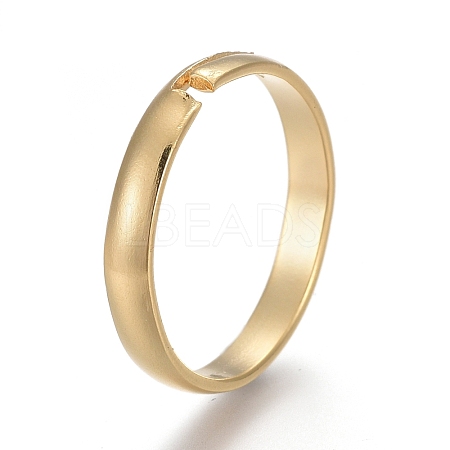 Adjustable 201 Stainless Steel Plain Band Rings STAS-P249-25A-G-1