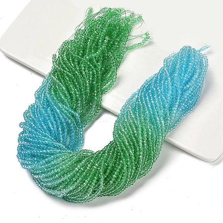Transparent Painted Glass Beads Strands DGLA-A034-T1mm-A17-1