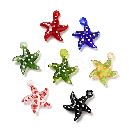 Handmade Lampwork Pendants LAMP-G162-07-1