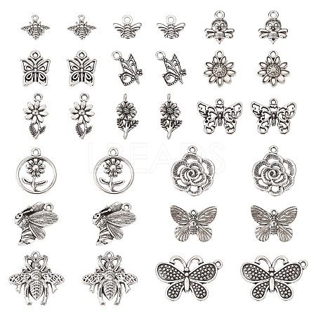 30Pcs 15 Style Tibetan Style Alloy Pendants FIND-TA0002-88-1