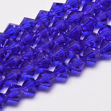 Imitate Austrian Crystal Bicone Glass Beads Strands X1-GLAA-F029-4x4mm-06-1