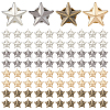 100Pcs 4 Colors Alloy Star Lapel Pin Back Brooch JEWB-FH0003-01-1