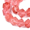 Cherry Quartz Glass Beads Strands G-T138-30-3