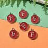 Platinum Plated Alloy Enamel Charms ENAM-S118-03F-P-5