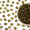 300Pcs Two Tone Transparent Spray Painted Acrylic Beads ACRP-YW0001-16B-1