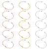 15Pcs 3 Colors Alloy Hollow Heart Open Cuff Bangles Set for Women BJEW-AN0001-57-1