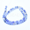 Natural Blue Chalcedony Beads Strands G-G765-30-6mm-2