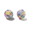 Acrylic Rhinestone Ball Beads OACR-A035-01J-2
