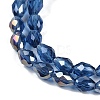 Transparent Electroplate Glass Beads Strands EGLA-N013-T6mm-B28-3