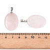 Natural Rose Quartz Pendants G-T138-207B-3