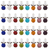 4 Sets Angle Shape Polymer Clay Rhinestone Pendants FIND-PH0009-14B-1