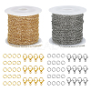 65.8 Feet 2 Colors Brass Cable Chains CHC-BC0001-14-1