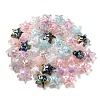 UV Plating Rainbow Iridescent Transparent Acrylic Beads OACR-C007-06-3