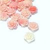 Synthetic Coral 3D Flower Rose Beads CORA-A005-14mm-25-2