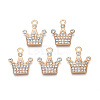 Alloy Rhinestone Pendants PALLOY-Q435-001-RS-1